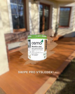 Naši zákazníci opět nezklamali 🤎 Čtyři krásné fotky, čtyři různé projekty – a všechny spojuje Osmo Terasový olej Modřín...
